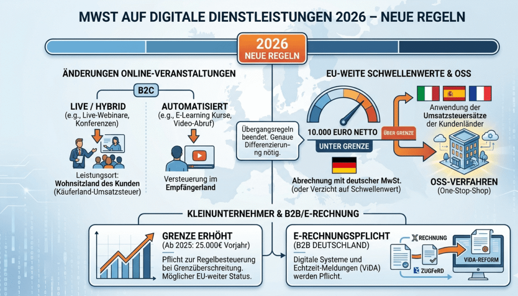MwSt auf digitale Dienstleistungen 2026 – Neue Regeln