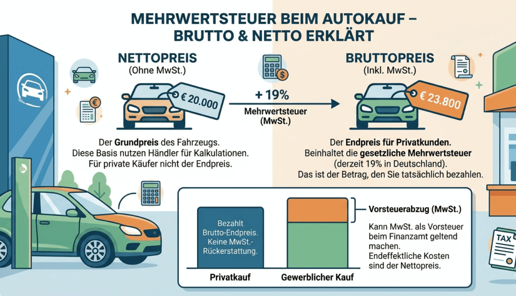Mehrwertsteuer beim Autokauf